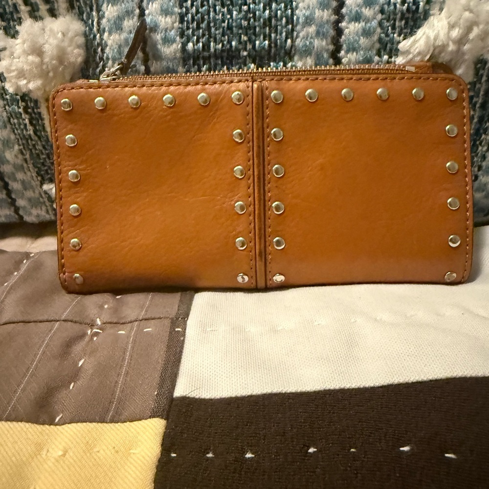 Brown Studded Women's Wallet
